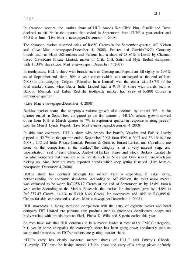 Market share analysis example picture