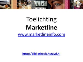 ToelichtingMarketlinewww.marketlineinfo.com http://bibliotheek.hszuyd.nl 