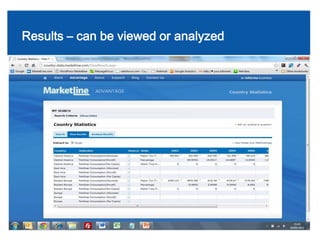 Results – can be viewed or analyzed




6
 