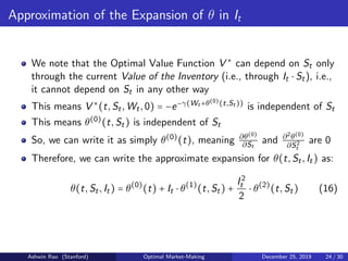 Stochastic Control/Reinforcement Learning for Optimal Market Making | PDF