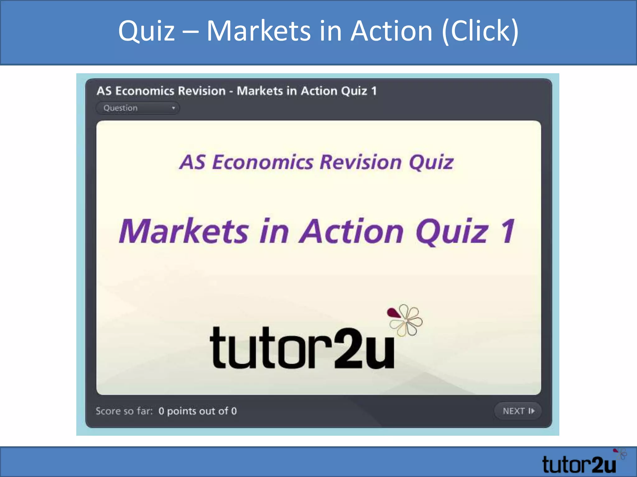 Quiz – Markets in Action (Click)
 