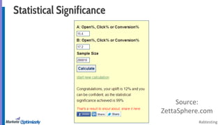 #abtesting 
Statistical Significance 
Source: 
ZettaSphere.com 
 