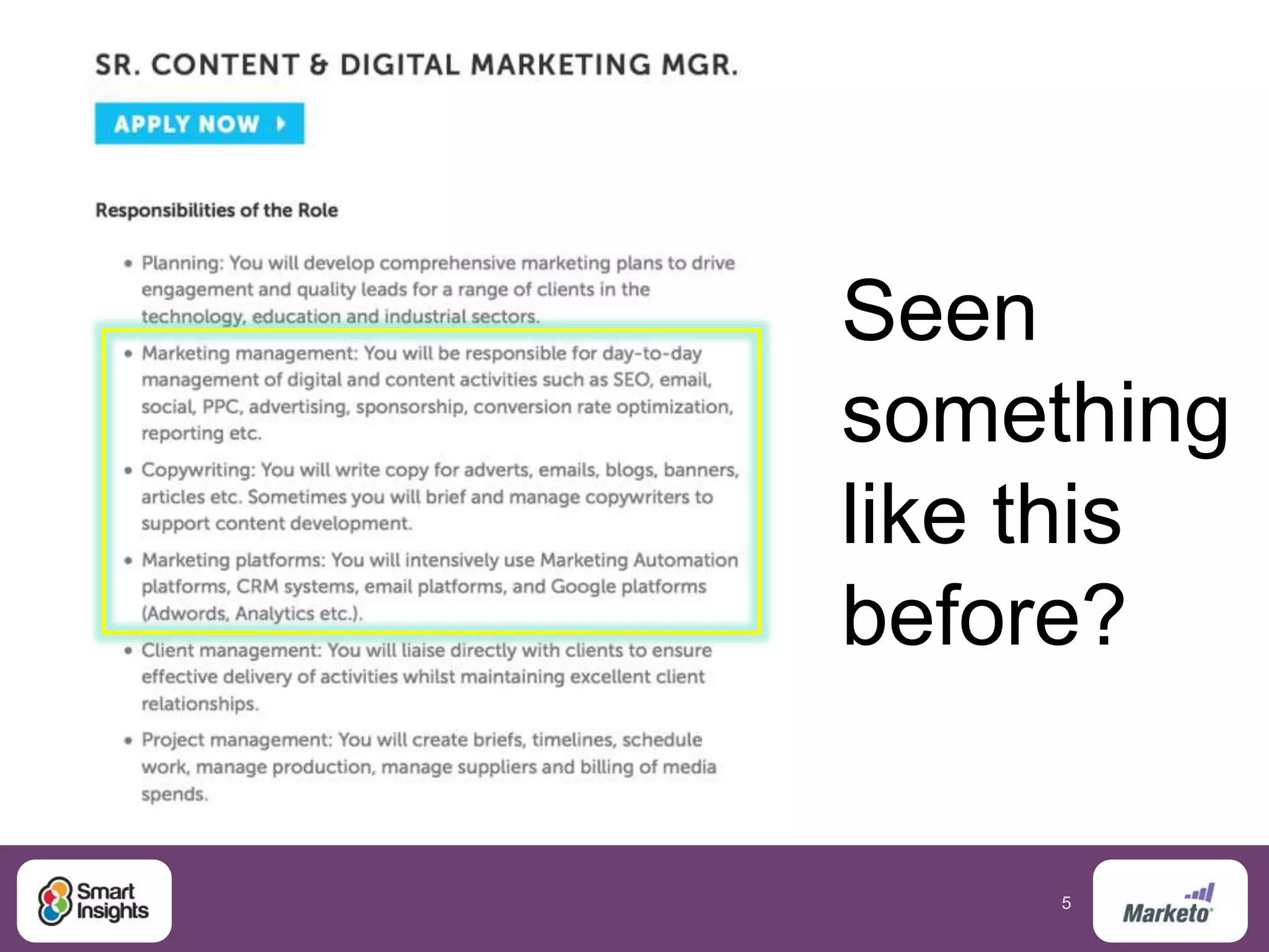 5
Seen
something
like this
before?
 