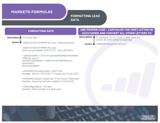 Comprehensive Guide in using Formulas for Marketo | PDF