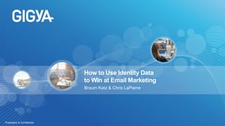 Proprietary & Confidential
Braum Katz & Chris LaPierre
How to Use Identity Data
to Win at Email Marketing
 