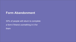 Page 21Marketo Proprietary and Confidential | © Marketo, Inc. 4/18/2019
Form Abandonment
30% of people will return to complete
a form if there’s something in it for
them
 