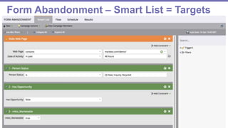 Page 25© 2014 Marketo, Inc.
Marketo Proprietary and Confidential
Form Abandonment – Smart List = Targets
 
