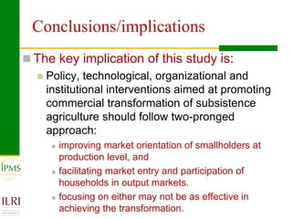 Market orientation and market participation of smallholders in Ethiopia: Implications for commercial transformation