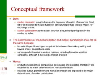 Market orientation and market participation of smallholders in Ethiopia: Implications for commercial transformation