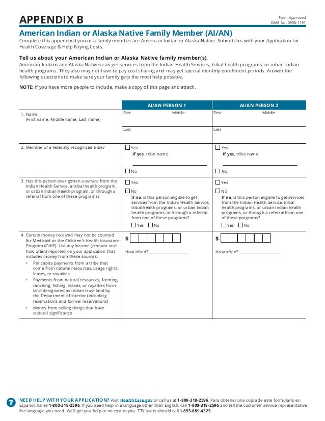 Health Insurance Marketplace applicationforfamily (Obamacare) from