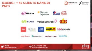 #EBG Hotspot WIFI: EBG
#BenchmarkEBG Pwd: BenchmarkEBG
IZBERG : + 40 CLIENTS DANS 20
PAYS
 