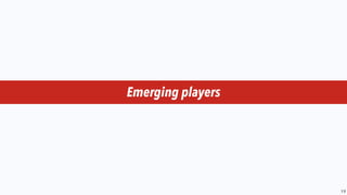 19
Emerging players
 