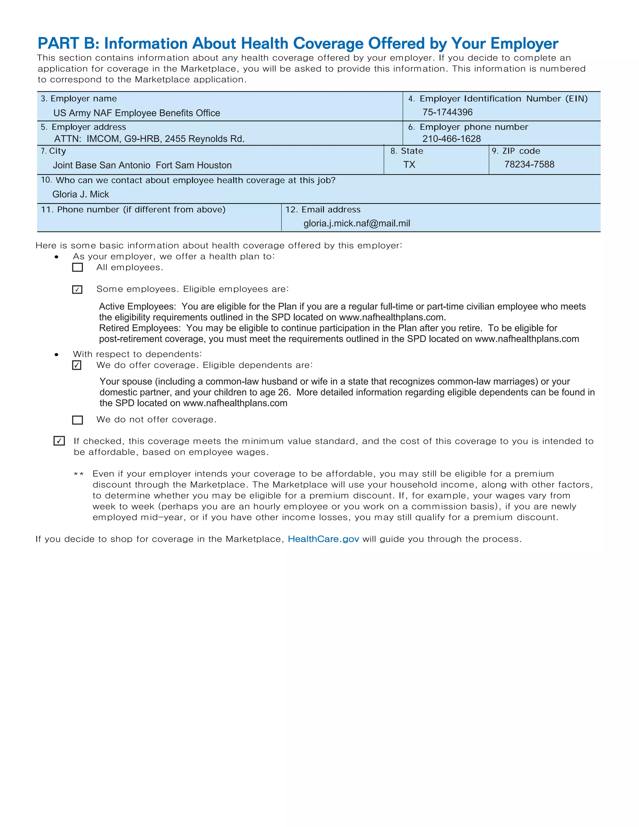 New Health Insurance Marketplace Coverage PDF