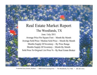 Market Report July 2011 for The Woodlands, TX