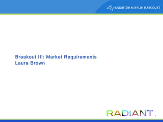 Breakout III: Market Requirements Laura Brown 