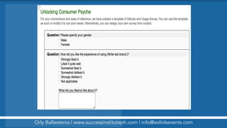 Orly Ballesteros | www.successinstituteph.com | info@exlinkevents.com
 
