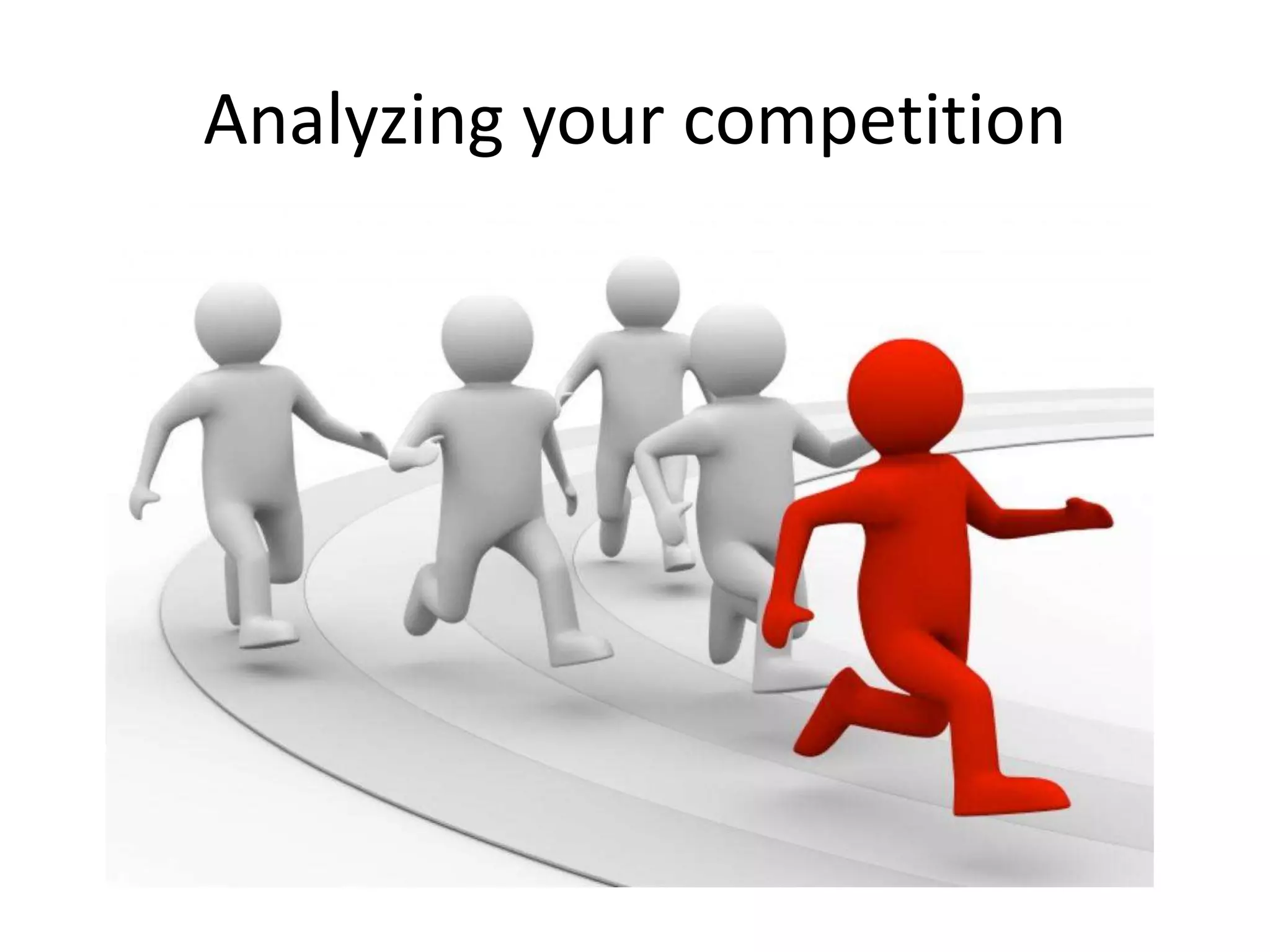 Analyzing your competition
 