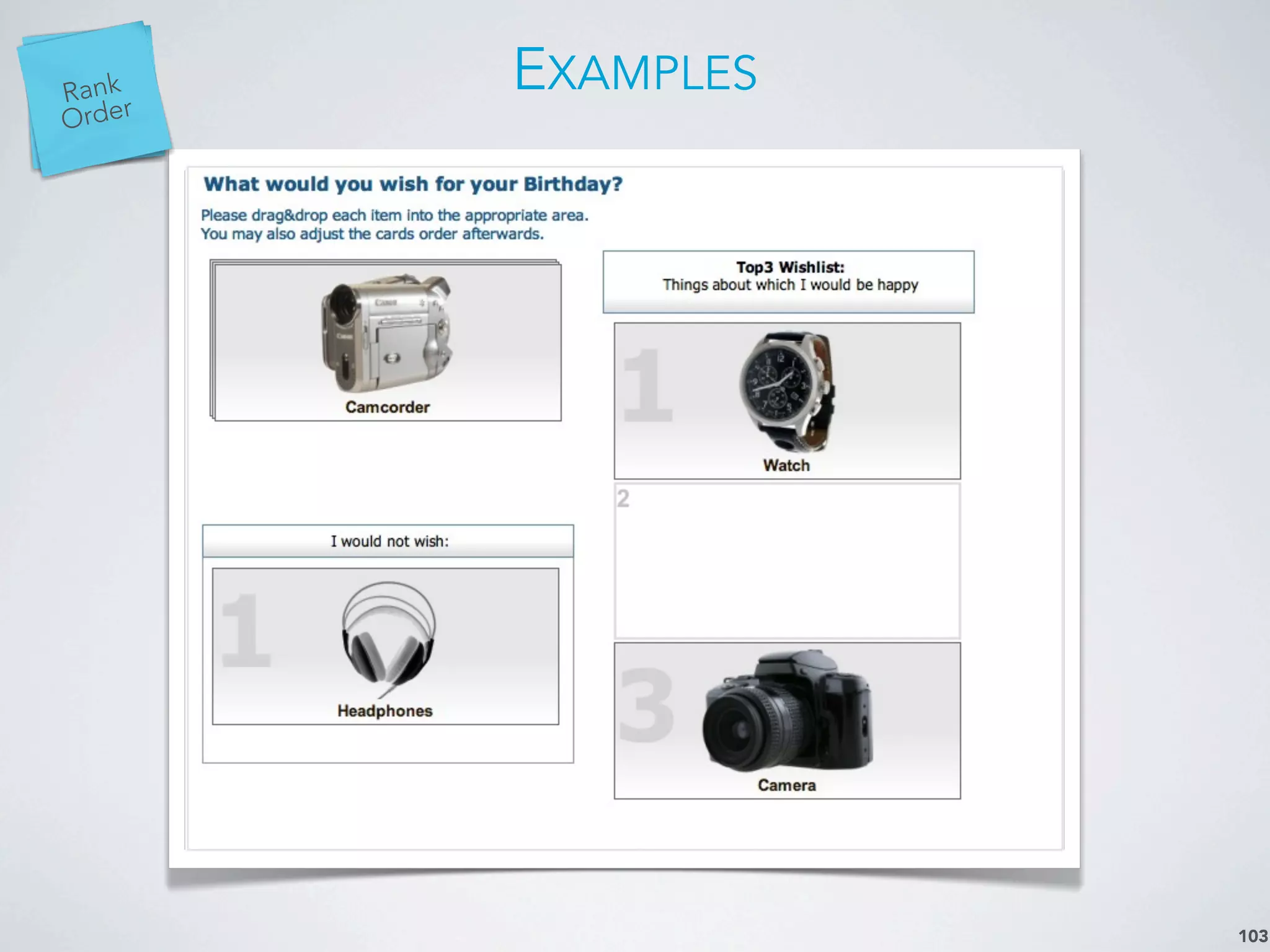 EXAMPLES
103
Paired
Comp.Rank
Order
 