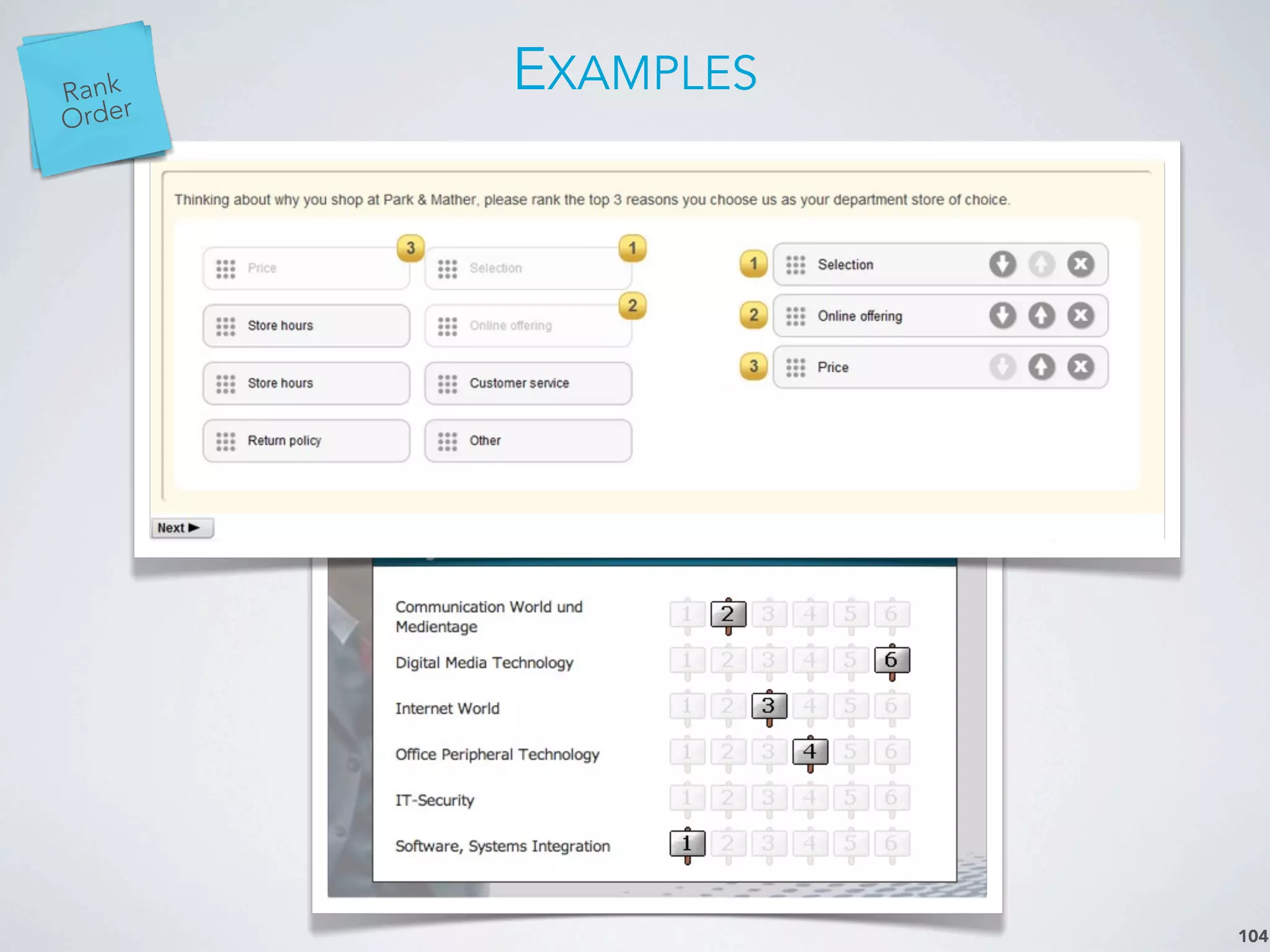 EXAMPLES
104
Paired
Comp.Rank
Order
 