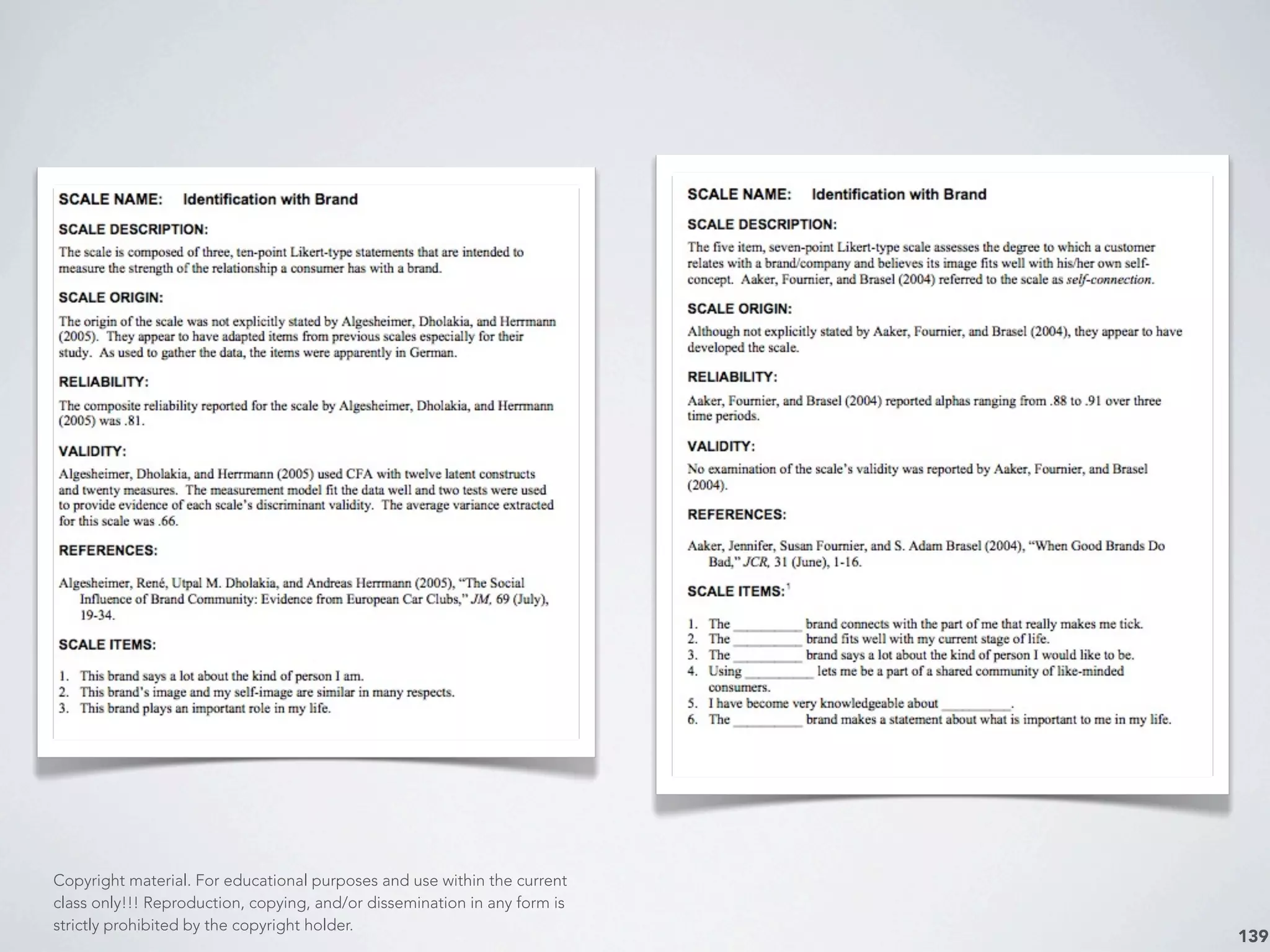 139
Copyright material. For educational purposes and use within the current
class only!!! Reproduction, copying, and/or dissemination in any form is
strictly prohibited by the copyright holder.
 