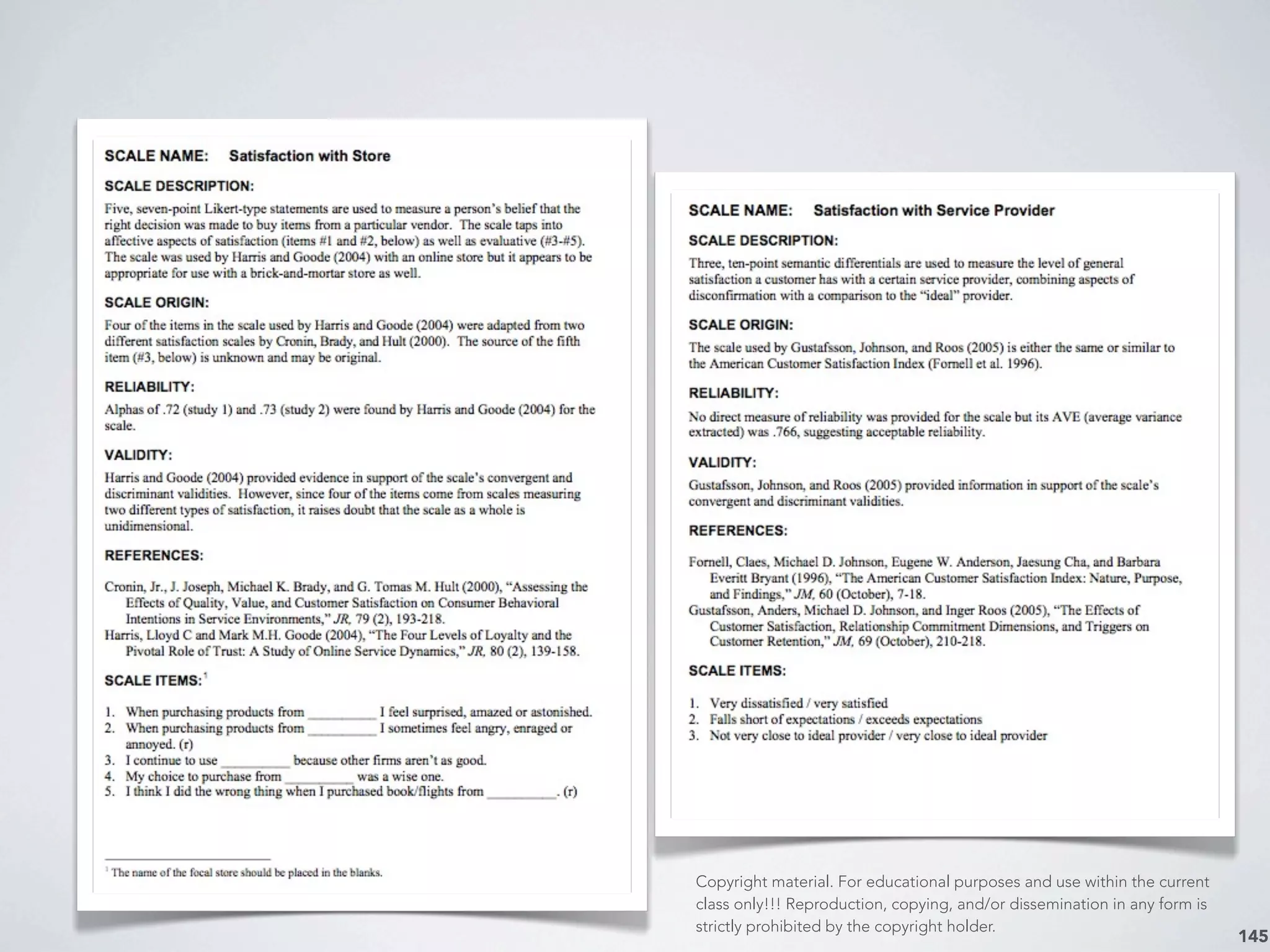 145
Copyright material. For educational purposes and use within the current
class only!!! Reproduction, copying, and/or dissemination in any form is
strictly prohibited by the copyright holder.
 