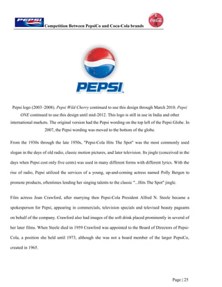 Market Research on Coca-Cola Vs. Pepsi | DOC