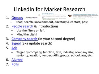 Market Research Using LinkedIn | PPT