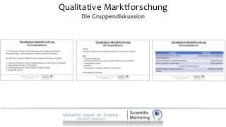 Qualitative Marktforschung
Die Gruppendiskussion
 