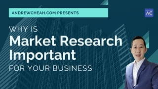 Market Research
Important
FOR YOUR BUSINESS
ANDREWCHEAH.COM PRESENTS
WHY IS
 