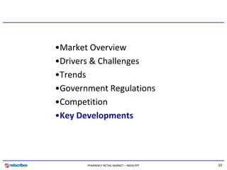 Market Research India - Pharmacy Retail Market in India 2009 | PDF