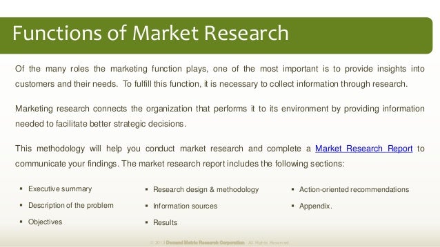 what is the most important function of market research
