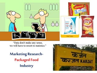 Marketing Research-
Packaged Food
Industry
 
