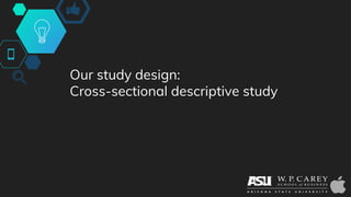 Our study design:
Cross-sectional descriptive study
 
