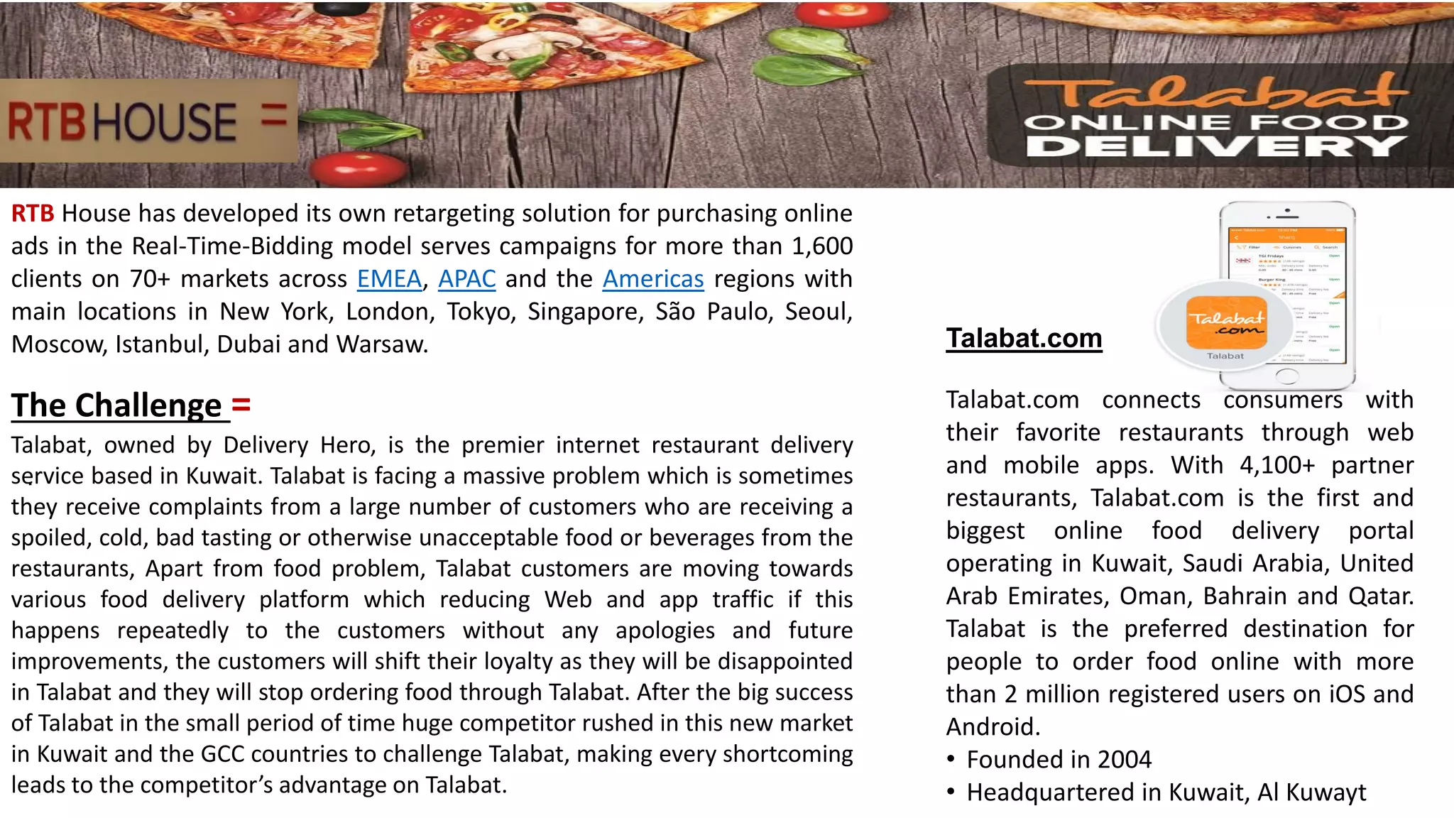 Market Research Plan Talabat.com with data analysis | PPT | Free Download 