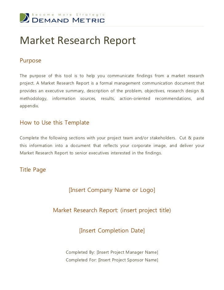 Market Research Report Market Research Report