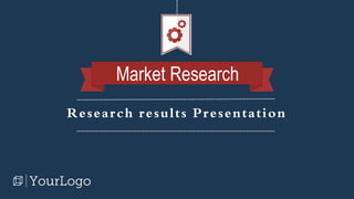 Research results Presentation
Market Research
 