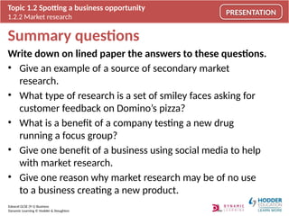 Comprehensive Guide to Market Research for Business Opportunities | PPTX