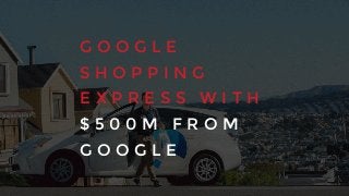 G O O G L E
S H O P P I N G
E X P R E S S W I T H
$ 5 0 0 M F R O M
G O O G L E
 
