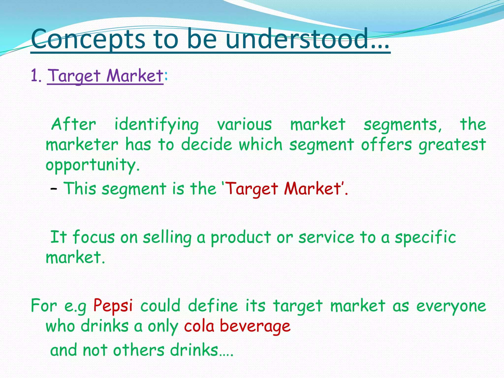 User/nonuser status : Heavy/medium/light users to serve?