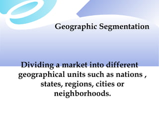 Market segmentation,Target Marketing, Market Positioning