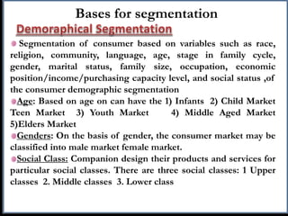 Bases for segmentation
 