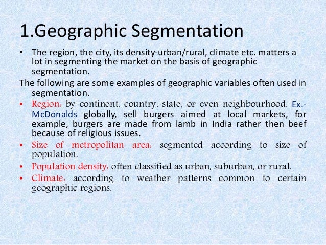 geographic segmentation
