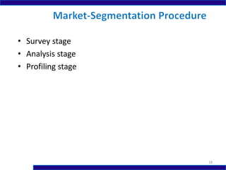 • Survey stage
• Analysis stage
• Profiling stage
18
 