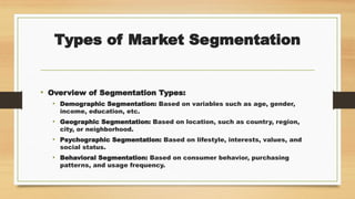 Segmentation Pattern MARKET SEGMENTATION,METHODS,REQUIREMENTS FOR EFFECTIVE MARKET ...