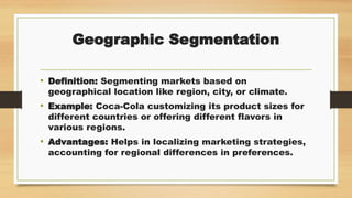 MARKET SEGMENTATION,METHODS,REQUIREMENTS FOR EFFECTIVE MARKET ...
