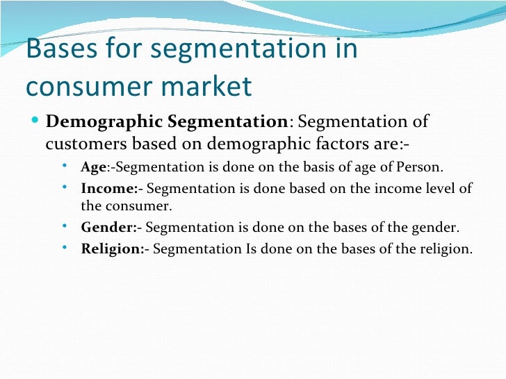 demographic segmentation