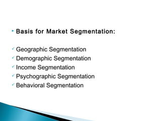 Market Segmentation Income Market segmentation ppt | PPT