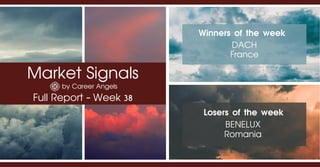 Market Signals
by Career Angels
Full Report - Week 38
Winners of the week
Losers of the week
DACH
France
BENELUX
Romania
 