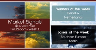 Market Signals
by Career Angels
Full Report - Week 8
Winners of the week
Benelux
Netherlands
Losers of the week
Southern Europe
Spain
 