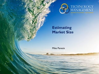 Estimating
Market Size
Mike Panesis
 